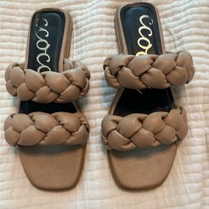 Women's Elegant Tan Braided Sandals